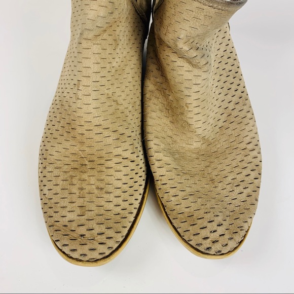 Lucky Brand Booties Taupe Leather Mesh Size 10 - Picture 5 of 7